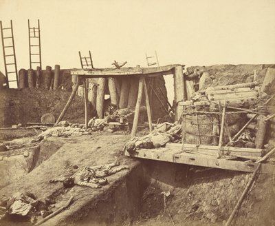 Interior del Ángulo del Fuerte Norte de Taku Inmediatamente Después de su Captura por Asalto de Felice Beato
