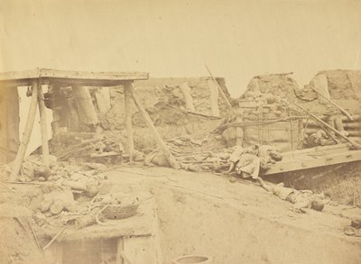Interior de la entrada británica, fuerte norte 21 de agosto de 1860 de Felice Beato