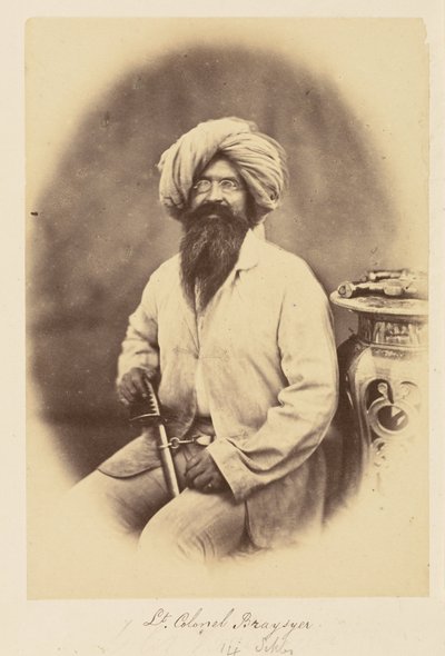 Teniente Coronel Brasyer, 14º Sikhs de Felice Beato