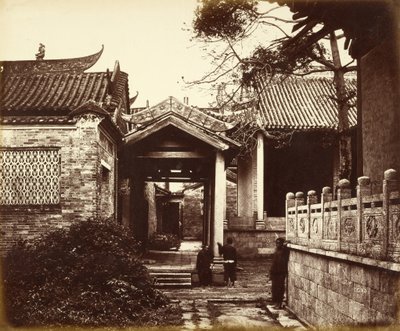 [Templo Nume Hui Kung, Cantón, China] de Felice Beato