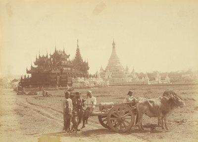 Pagoda y Kyaung construidos por el Capitán de la Guardia del Cuerpo del Rey Thibaw Min de Felice Beato