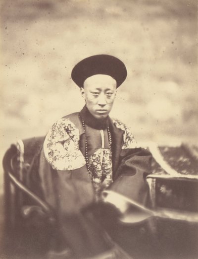 Retrato del Príncipe Kung, hermano del Emperador de China, quien firmó el tratado de Felice Beato