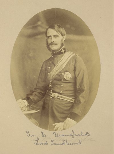 Retrato de Sir General de División William Rose Mansfield, 1er Barón Sandhurst de Felice Beato