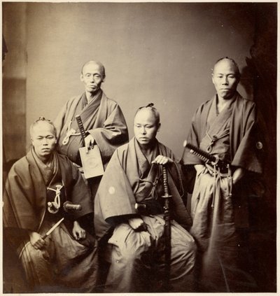 Retrato de los enviados del clan Satsuma de Felice Beato