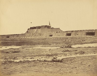 Retaguardia del Fuerte Norte mostrando la retirada del ejército chino, 21 de agosto de 1860 de Felice Beato