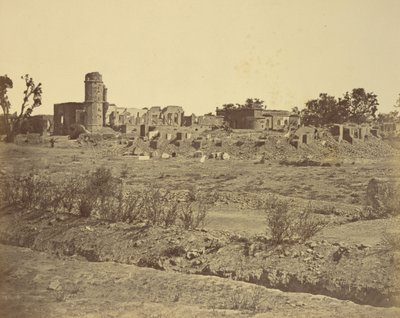 Ruinas de la residencia en el lado opuesto de la puerta de Bailee Guard de Felice Beato