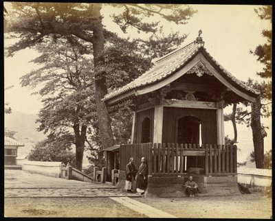 Templo en la ciudad de Nagasaki de Felice Beato
