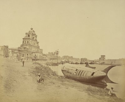 El Palacio Chattar Manzil y el barco real de Oude de Felice Beato