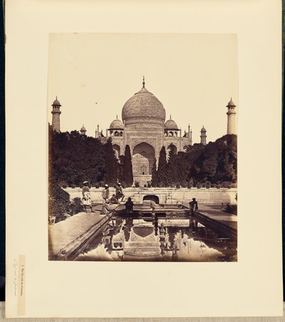 El Taj Mahal con las fuentes de Felice Beato