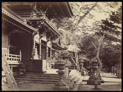Templo de Hatchiman, Kamakura de Felice Beato