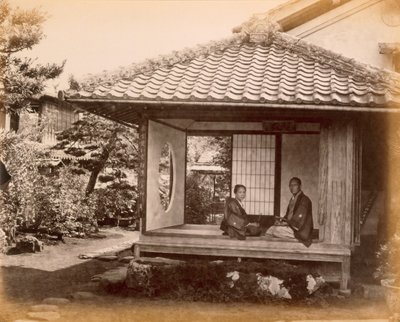 Lugar de parada del Taicón en el Tocaido Hasa, 1868 de Felice Beato