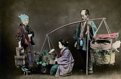 Vendedor de vegetales, Japón, 1882 de Felice Beato