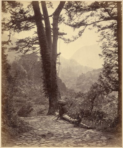 Vista del paso de Hakone de Felice Beato