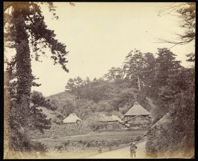 Vista de la carretera de Tokaido de Felice Beato