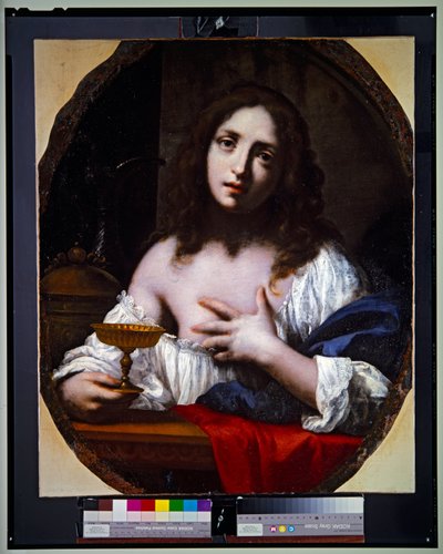 Sofonista y la copa envenenada (pintura) de Felice Ficherelli