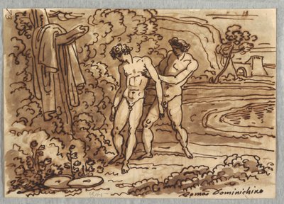 Apolo y Jacinto, después de Domenichino de Felice Giani