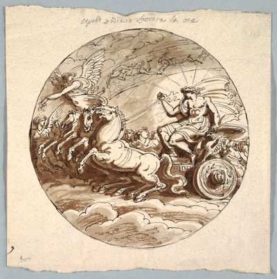Apolo en carro con Aurora y las Horas de Felice Giani