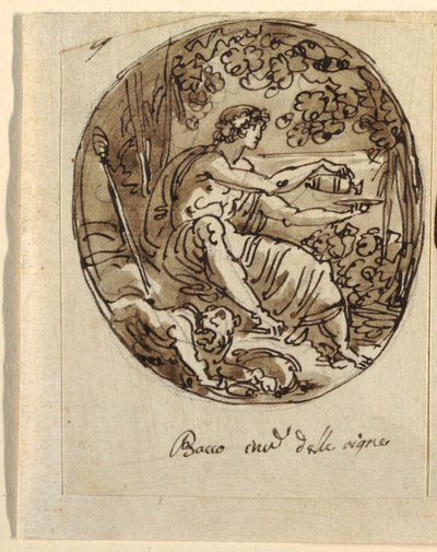 Baco, Diseño para Techo Abovedado, Sala dei Legislatori, Palazzo Conti-Sinibaldi, Faenza de Felice Giani