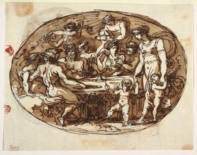 Banquete de los dioses, variante para la Sala di Pranza, Palazzo Guarini, Forli de Felice Giani