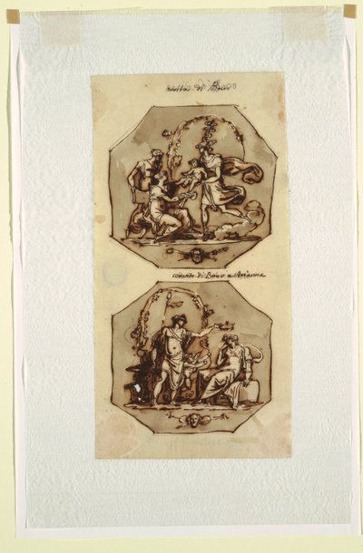 Nacimiento de Baco; Banquete de Baco y Ariadna de Felice Giani