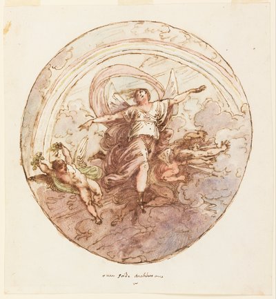 Diseño del techo con Iris y el arco iris de Felice Giani