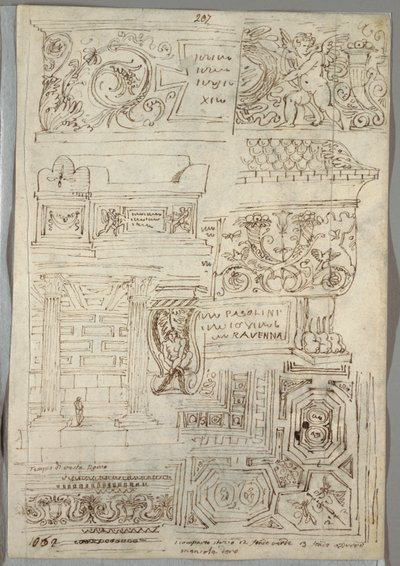 Estudio decorativo; (detalle) de Felice Giani