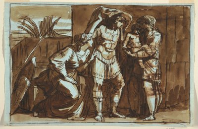 Dibujo, Despedida de Héctor de Andrómaca, s.f. de Felice Giani