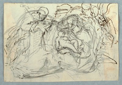 Dibujo, Sagrada Familia, 1800-1825 de Felice Giani