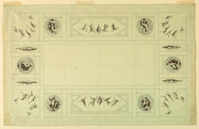 Dibujo, Palacio Quirinal, Roma;, 1812 de Felice Giani