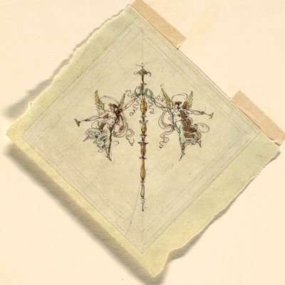 Fama con trompeta, Sala de Recepción, Palazzo Quirinale, Roma de Felice Giani