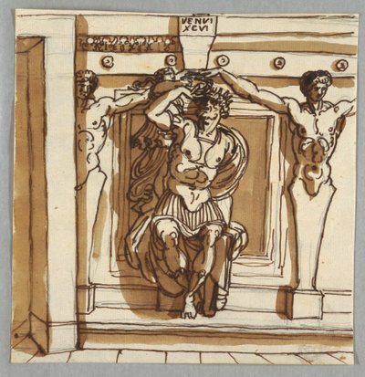 Godofredo de Bouillon, después de Giulio Romano y Rafael Sanzio de Felice Giani