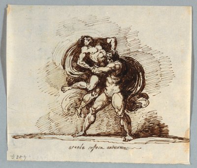 Hércules y Anteo de Felice Giani