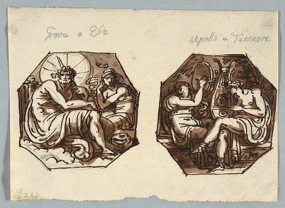 Júpiter y Hebe, Apolo y Terpsícore de Felice Giani
