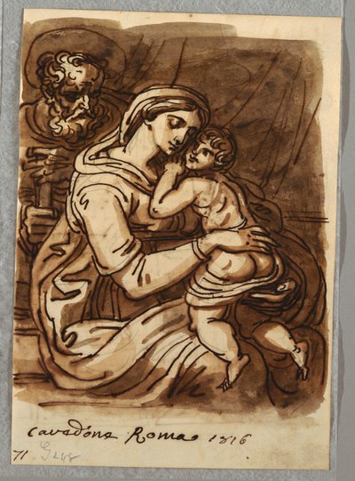 Madonna y Niño con San José de Felice Giani