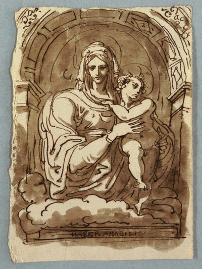 Madonna y niño de Felice Giani