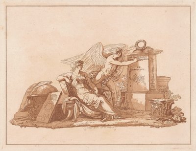 Personificación de la arquitectura con el genio de las bellas artes de Felice Giani