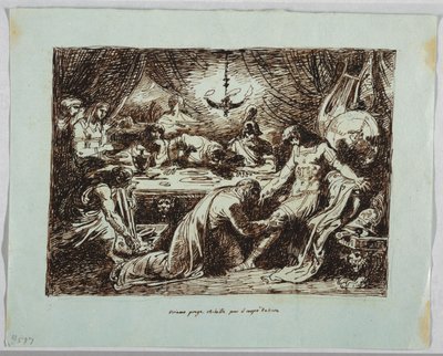 Príamo en la tienda de Aquiles de Felice Giani
