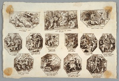 Rómulo y Remo, Trece Pinturas para la Sala delle Origini di Roma, Faenza de Felice Giani