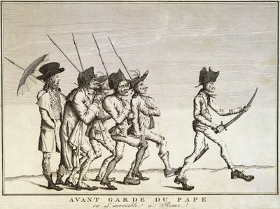 Soldados del Papa antes de la batalla de Faenza de Felice Giani