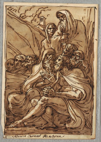 San Antonio y los ermitaños, Estudio después de Lodovico Carracci de Felice Giani