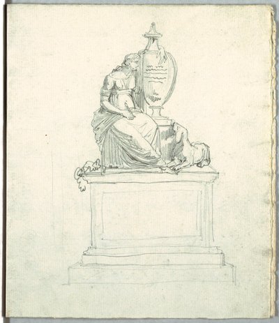 Estudio de un monumento funerario y estudio de un friso de Felice Giani