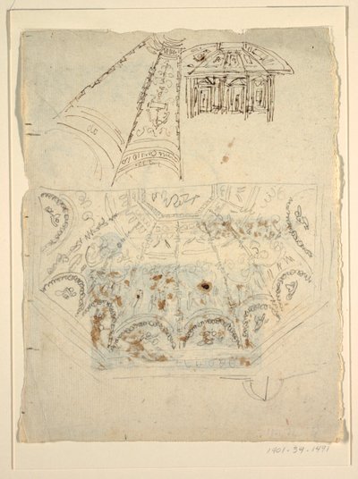 Estudio para la Sala de Apolo, Palazzo Milzetti, Faenza de Felice Giani