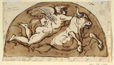 Tarus, Luneta para el techo, Sala Ottagonale, Palazzo Milzetti, Faenza de Felice Giani