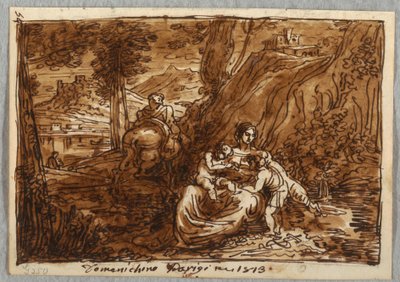La Huida a Egipto, Después de Domenichino de Felice Giani