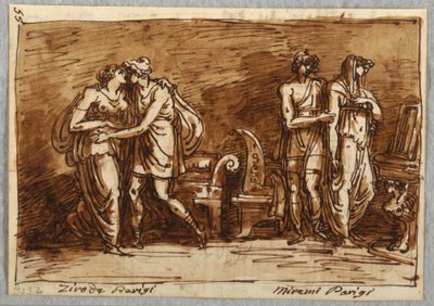 El amor de Helena y París de Felice Giani
