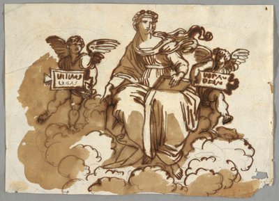 Teología, después de Rafael Sanzio, Stanza della Segnatura, Vaticano de Felice Giani