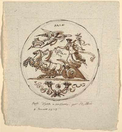 Triunfo de la paz, Róndel, para la Villa Aldini en Montmorency de Felice Giani