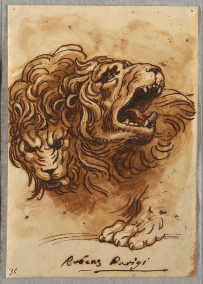 Dos cabezas de león de Felice Giani