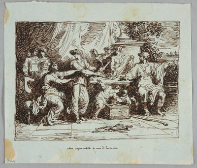 Ulises descubre a Aquiles en Scyros de Felice Giani