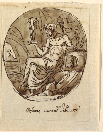 Vulcano, Diseño para Techo Abovedado, Sala dei Legislatori, Palazzo Conti-Sinibaldi, Faenza de Felice Giani